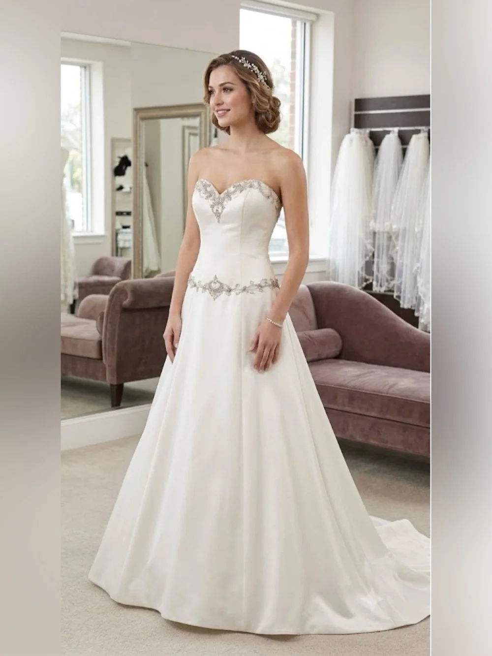 david's bridal ivory wedding dress Size 20W 8CWG960 Gown Bridal Sense Chiffon Wedding David's Bridal Ivory
